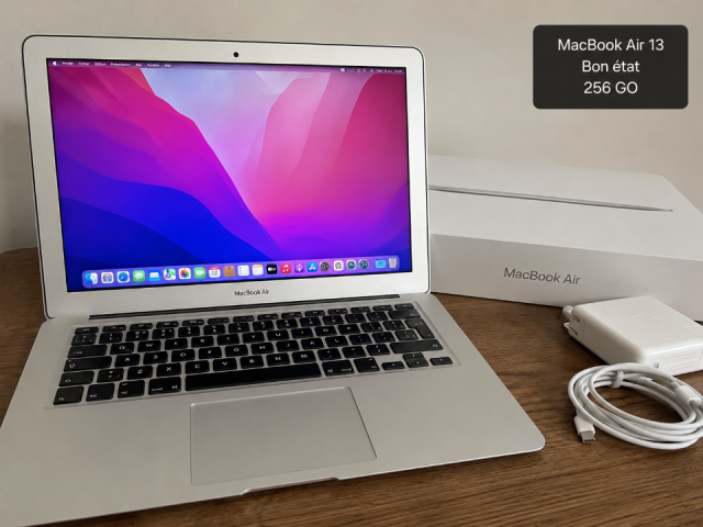 MacBook Air 13, bon état 256 GO.